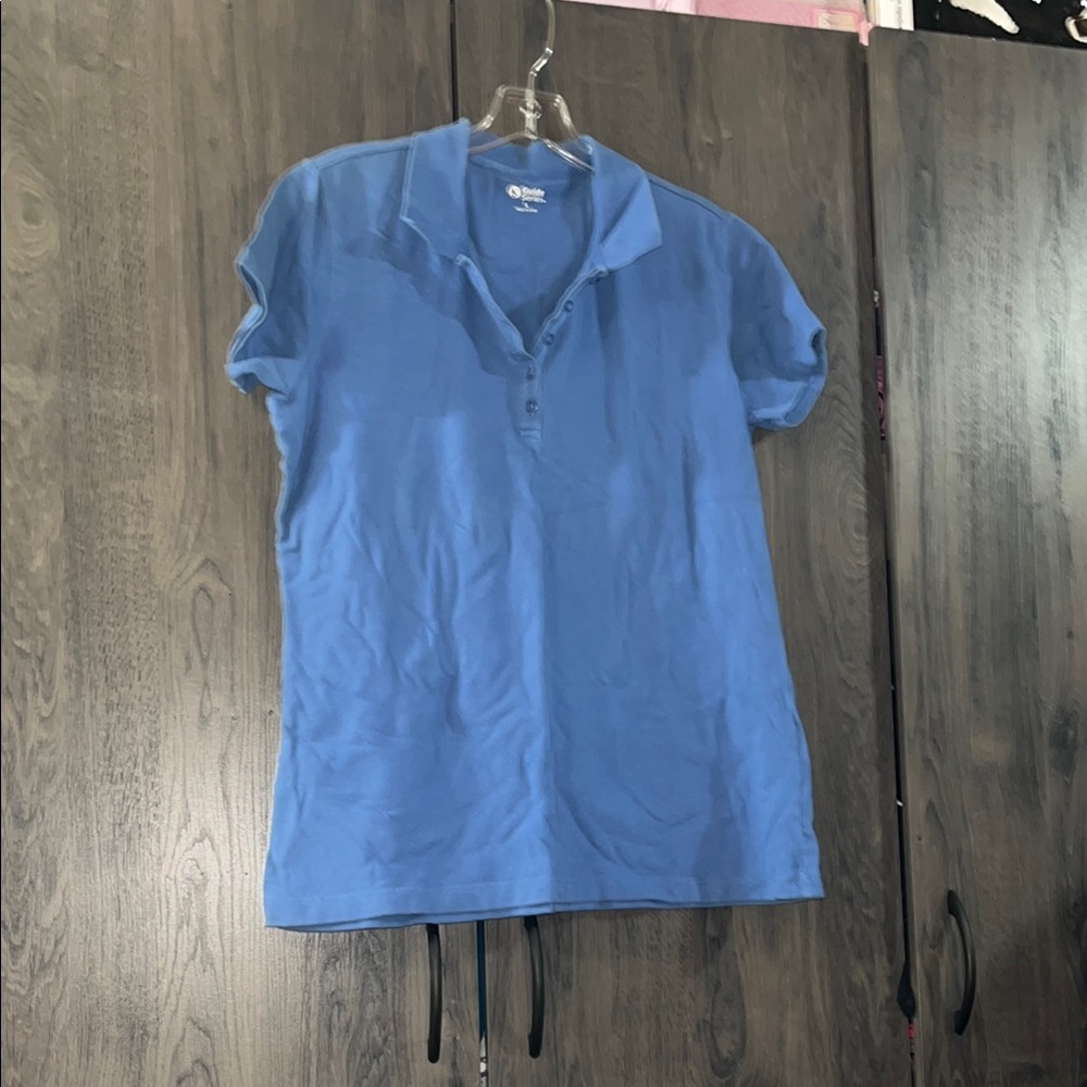 Blue polo shirt size large
